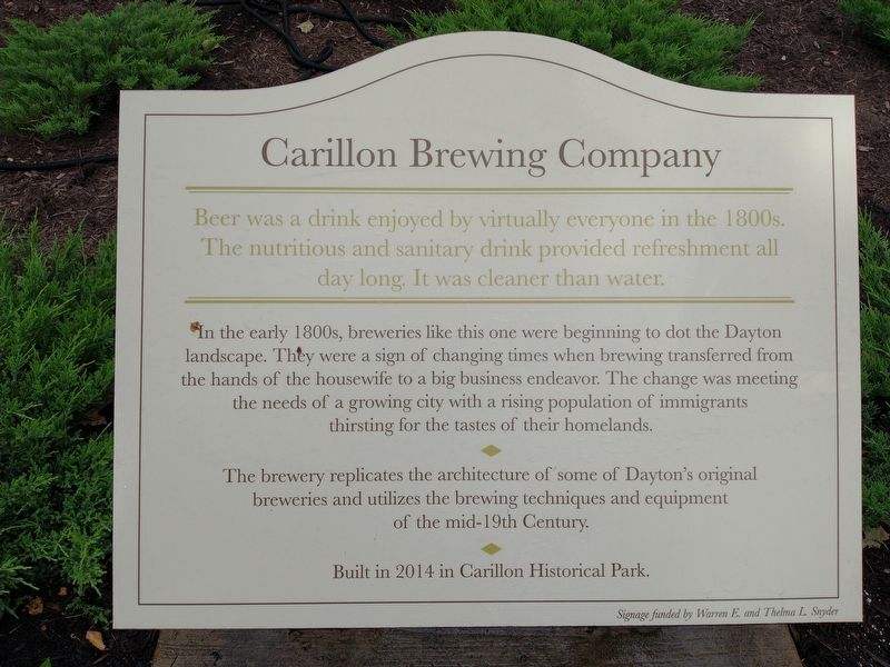 Carillon Brewing Company Marker image. Click for full size.