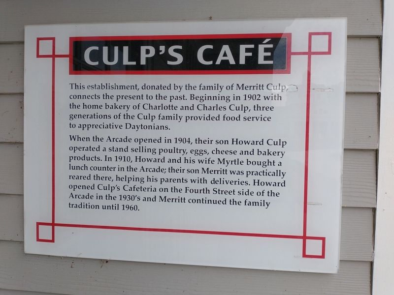 Culp's Cafe Marker image. Click for full size.