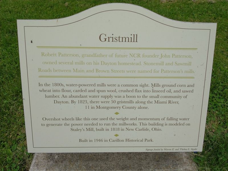 Gristmill Marker. Click for full size. Gristmill Marker image. Click for full size.