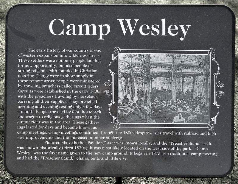 Camp Wesley Marker image. Click for full size.
