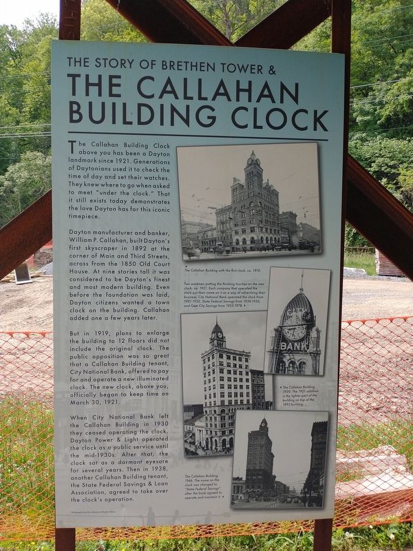 The Story of Brethen Tower & The Callahan Building Clock Marker image. Click for full size.