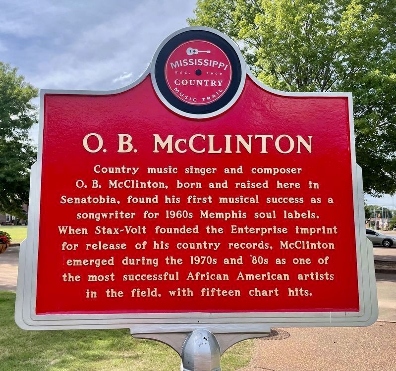 O.B. McClinton Marker restored & reinstalled in May of 2017. image. Click for full size.
