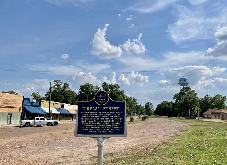 View of "Greasy Street" Marker along South Front Street. image. Click for full size.