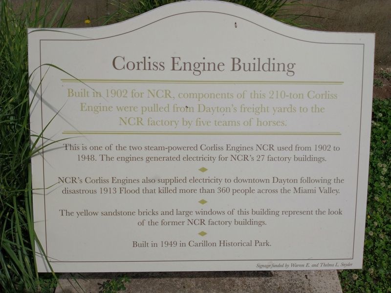 Corliss Engine Building Marker image. Click for full size.