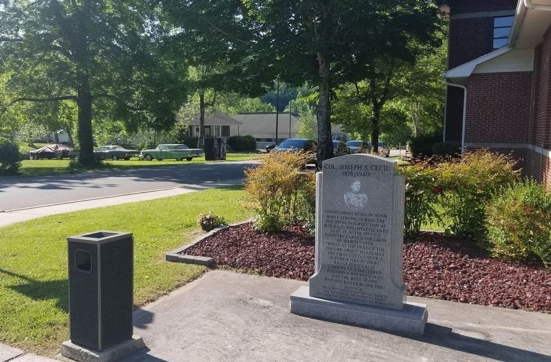 The Col. Joseph S. Cecil Marker is located at the corner of the intersection image. Click for full size.