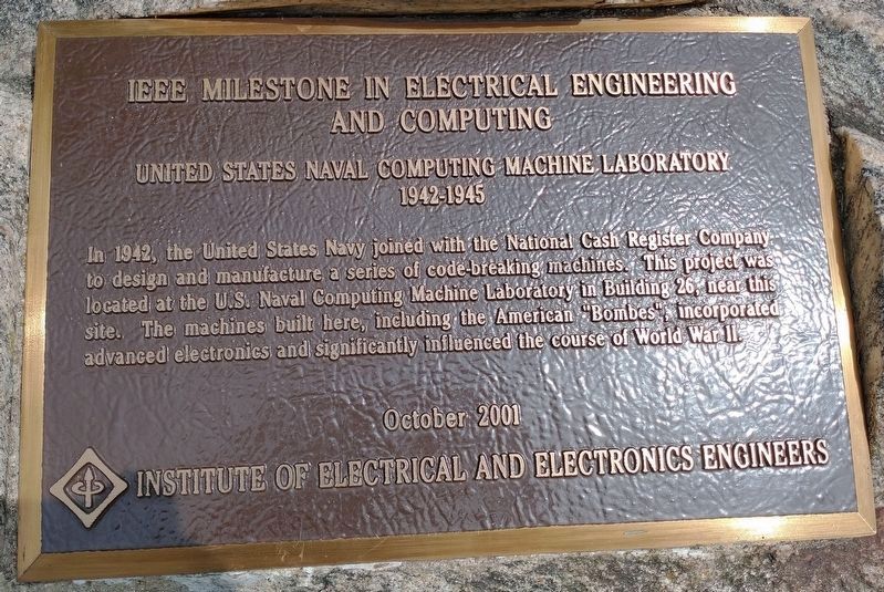 United States Naval Computing Machine Laboratory Marker image. Click for full size.