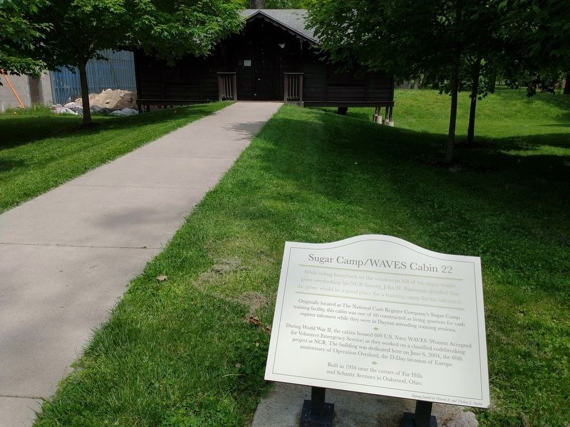 Sugar Camp/WAVES Cabin 22 Marker with the subject cabin visible in the background. Click for full size. Sugar Camp/WAVES Cabin 22 Marker with the subject cabin visible in the background image. Click for full size.