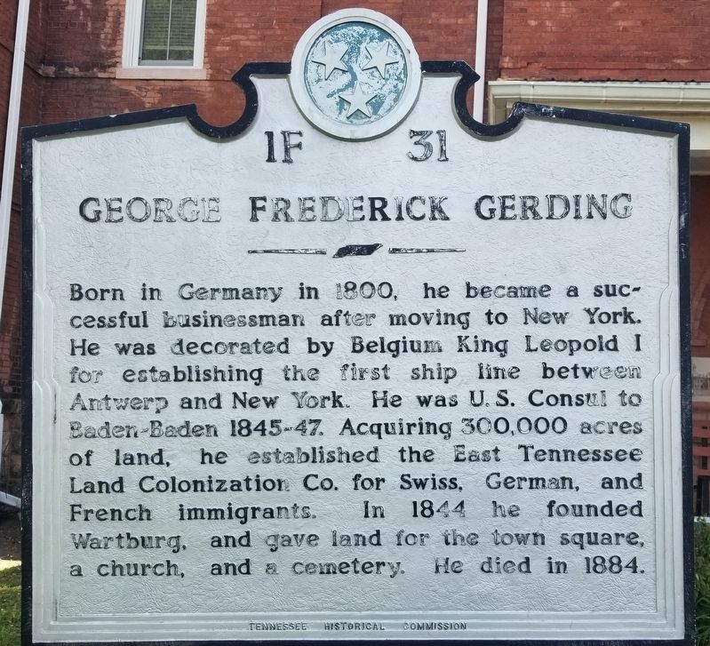 George Frederick Gerding Marker image. Click for full size.