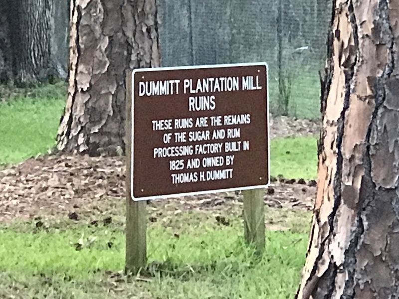 Dummitt Plantation Mill Ruins Marker. Click for full size. Dummitt Plantation Mill Ruins Marker image. Click for full size.
