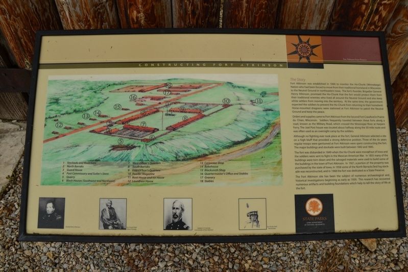 Constructing Fort Atkinson Marker image. Click for full size.