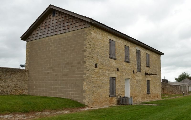 Remains of the North Barracks, showing the reconstructed portion. Click for full size. Remains of the North Barracks, showing the reconstructed portion image. Click for full size.