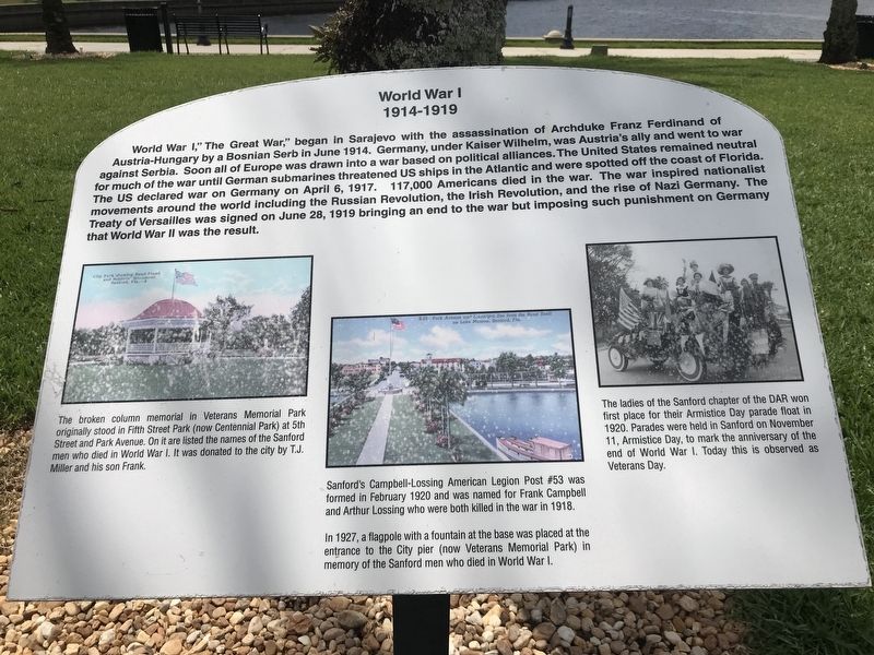 World War I Marker image. Click for full size.
