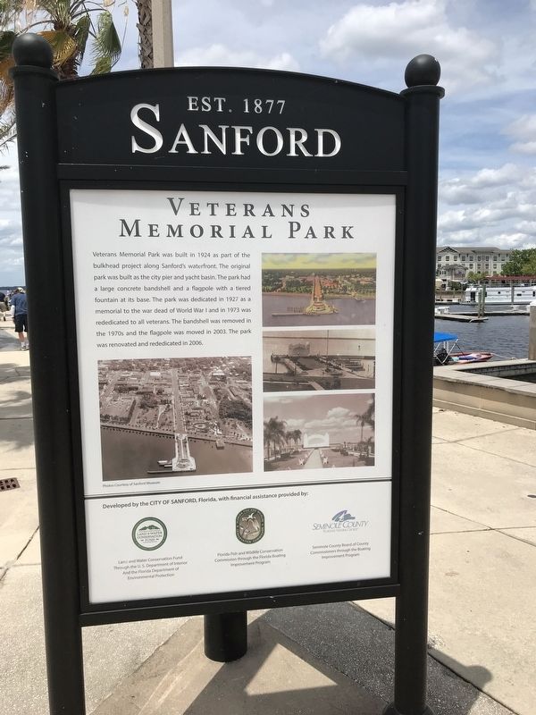 Veterans Memorial Park Marker. Click for full size. Veterans Memorial Park Marker image. Click for full size.