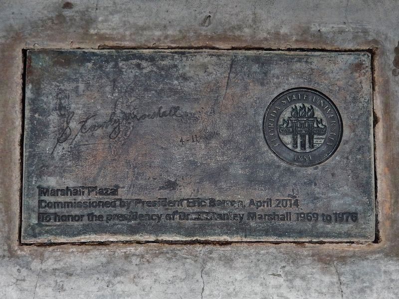 Marshall Plaza Dedication Plaque. Click for full size. Marshall Plaza Dedication Plaque image. Click for full size.