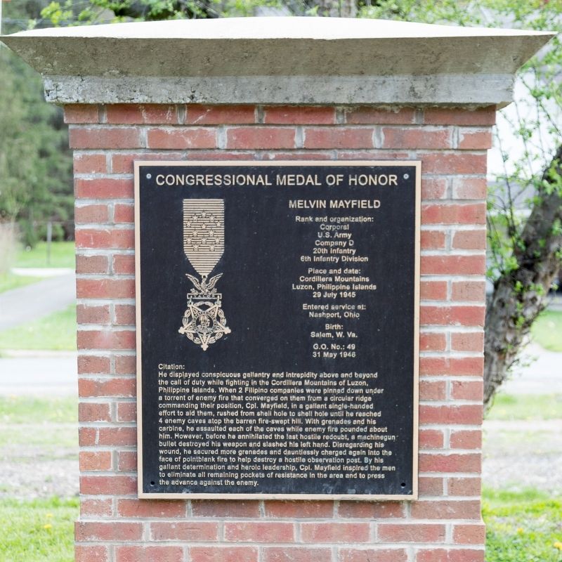 Melvin Mayfield Marker. Click for full size. Melvin Mayfield Marker image. Click for full size.