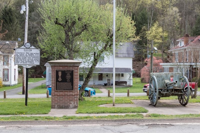 Melvin Mayfield Memorial and Salem Marker. Click for full size. Melvin Mayfield Memorial and Salem Marker image. Click for full size.