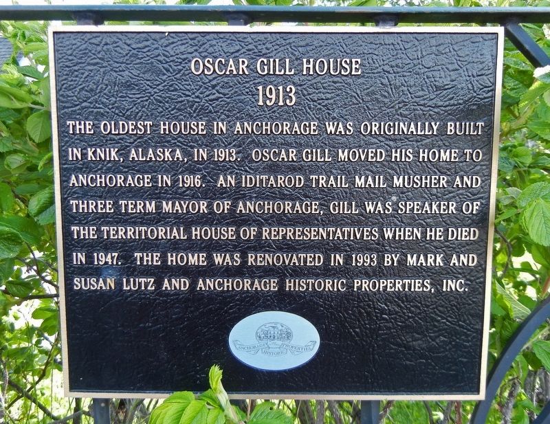 Oscar Gill House Marker. Click for full size. Oscar Gill House Marker image. Click for full size.