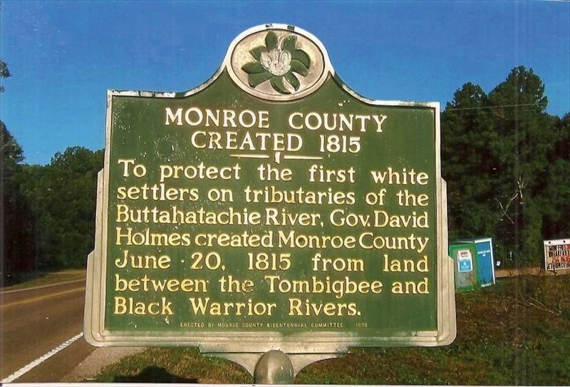 Monroe County Created 1815 Marker is missing. image. Click for full size.