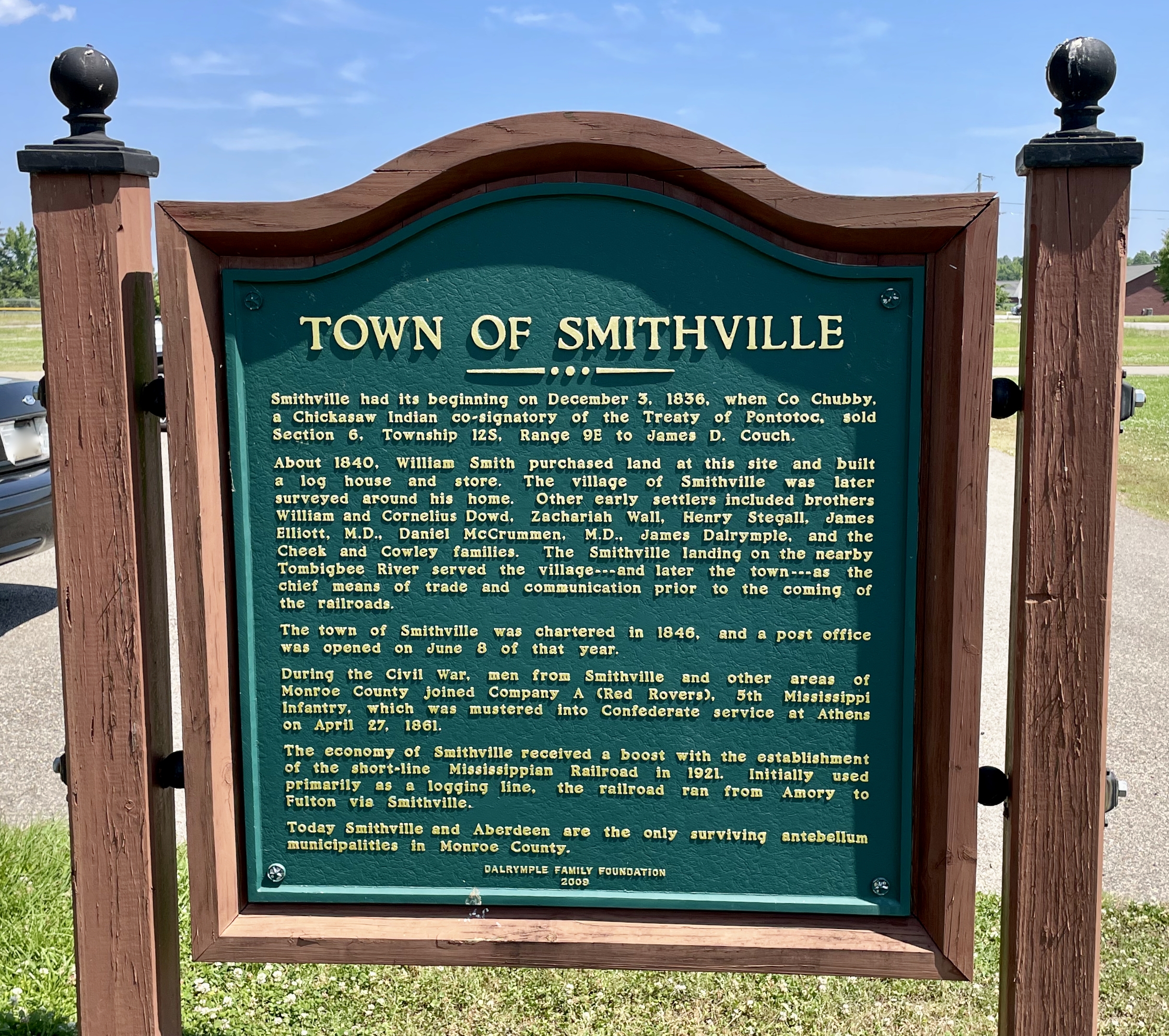 Town of Smithville Marker