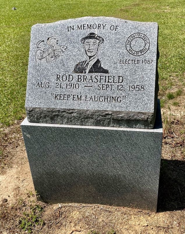Nearby memorial to Rod Brasfield. image. Click for full size.