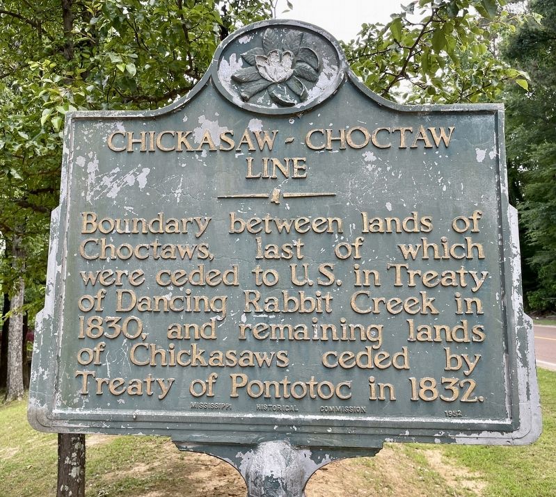 Chickasaw - Choctaw Line Marker image. Click for full size.