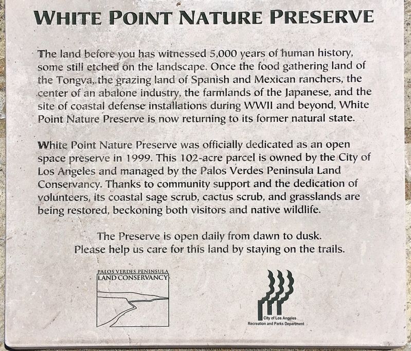 White Point Nature Preserve Marker image. Click for full size.