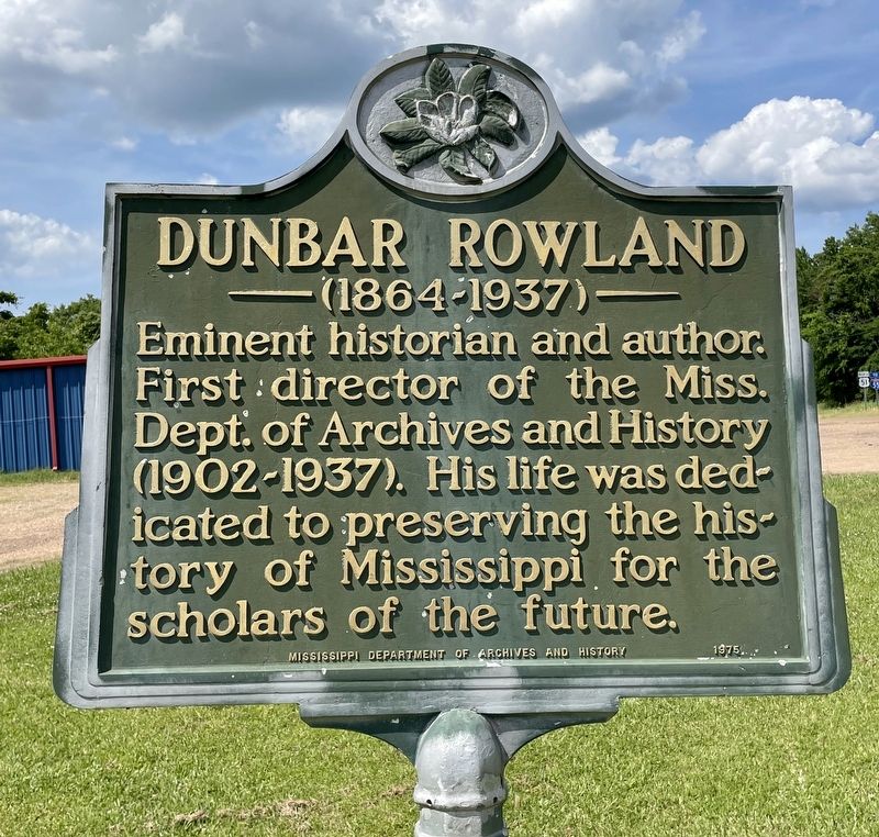Dunbar Rowland Marker. Click for full size. Dunbar Rowland Marker image. Click for full size.