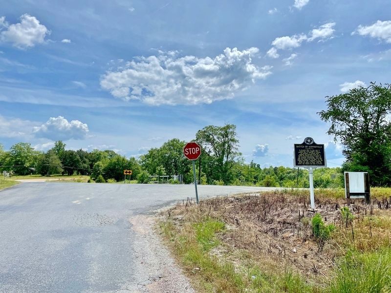 Marker at intersection of County Roads 212 & 222. image. Click for full size.