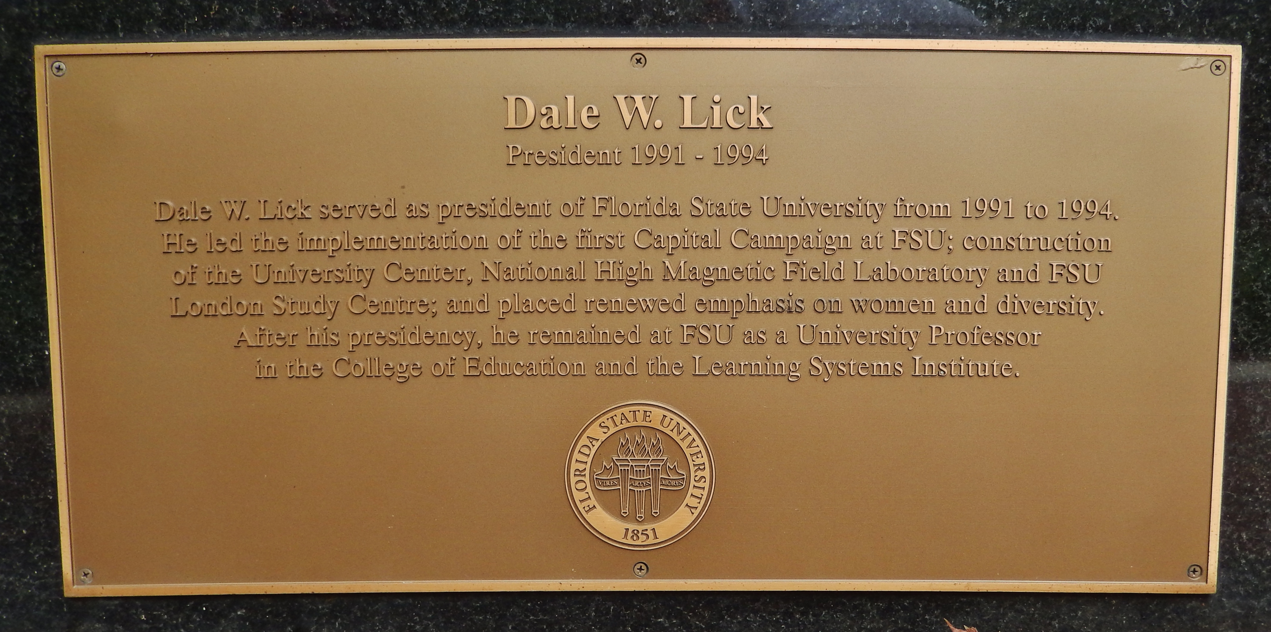 Dale W. Lick Marker