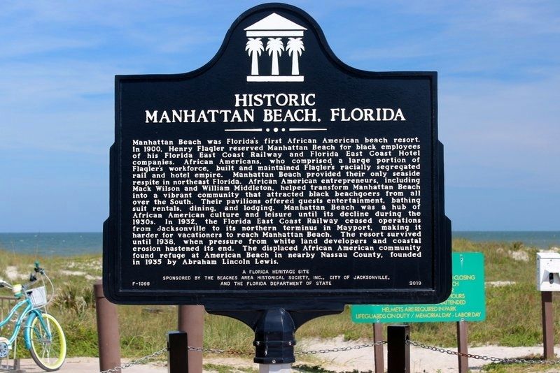Historic Manhattan Beach, Florida Marker image. Click for full size.