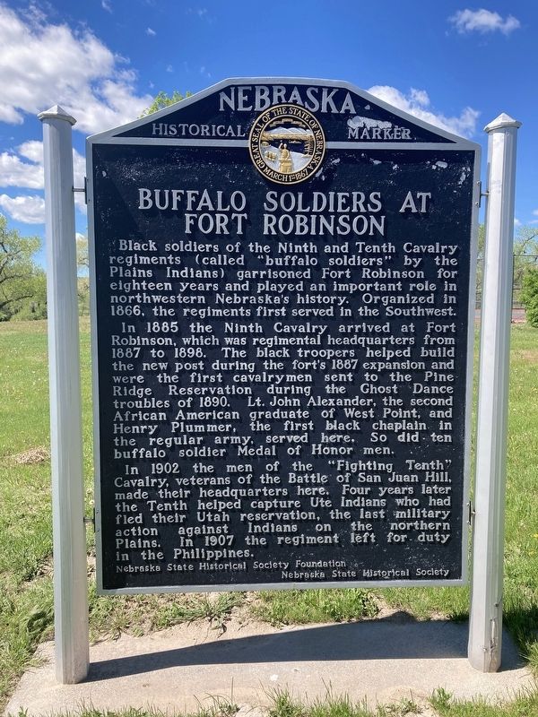 Buffalo Soldiers at Fort Robinson Marker image. Click for full size.