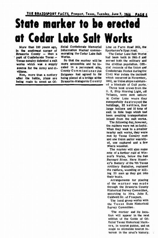 Article in Brazosport Facts newspaper, 7-Jun-1966 image. Click for full size.