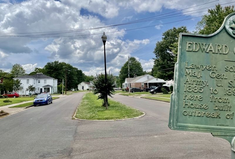 Edward C. Walthall Marker looking west. image. Click for full size.
