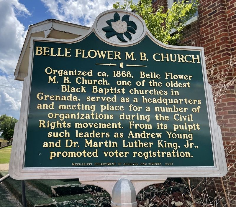 Belle Flower M.B. Church Marker image. Click for full size.