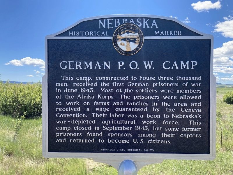 German P.O.W. Camp Marker. Click for full size. German P.O.W. Camp Marker image. Click for full size.
