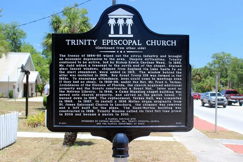 Trinity Episcopal Church Marker Side 2 image. Click for full size.
