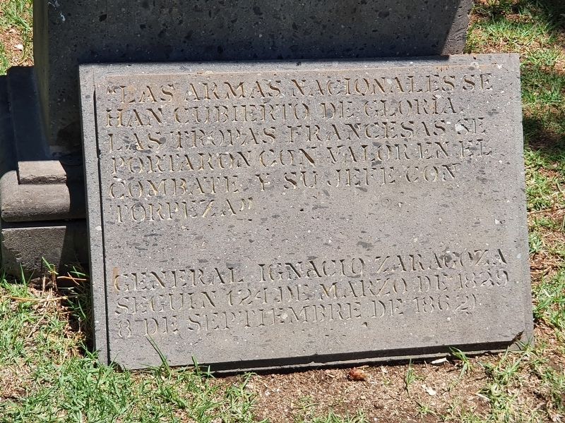 General Ignacio Zaragoza Seguín Marker. Click for full size. General Ignacio Zaragoza Seguín Marker image. Click for full size.