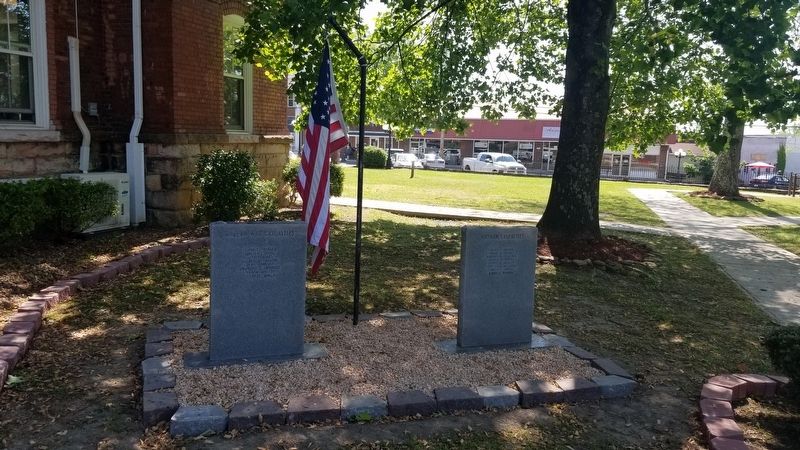 The Morgan County Vietnam War Memorial is the marker on the right of the two markers image. Click for full size.
