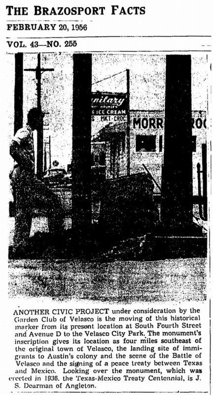 Article in Brazosport Facts newspaper, 2-Feb-1956 image. Click for full size.