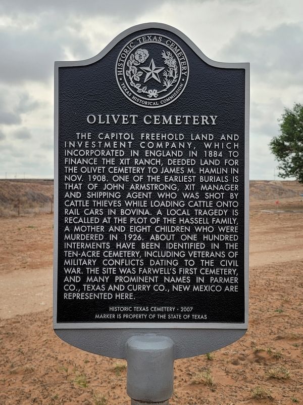 Olivet Cemetery Marker image. Click for full size.