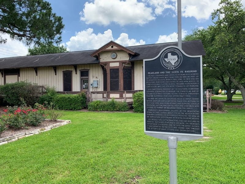 Pearland and the Santa Fe Railroad Marker image. Click for full size.