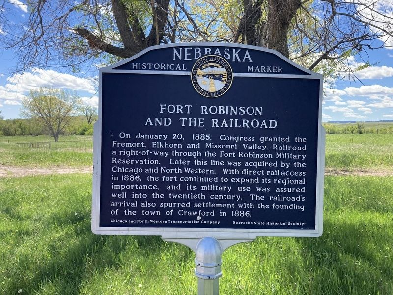 Fort Robinson and the Railroad Marker image. Click for full size.