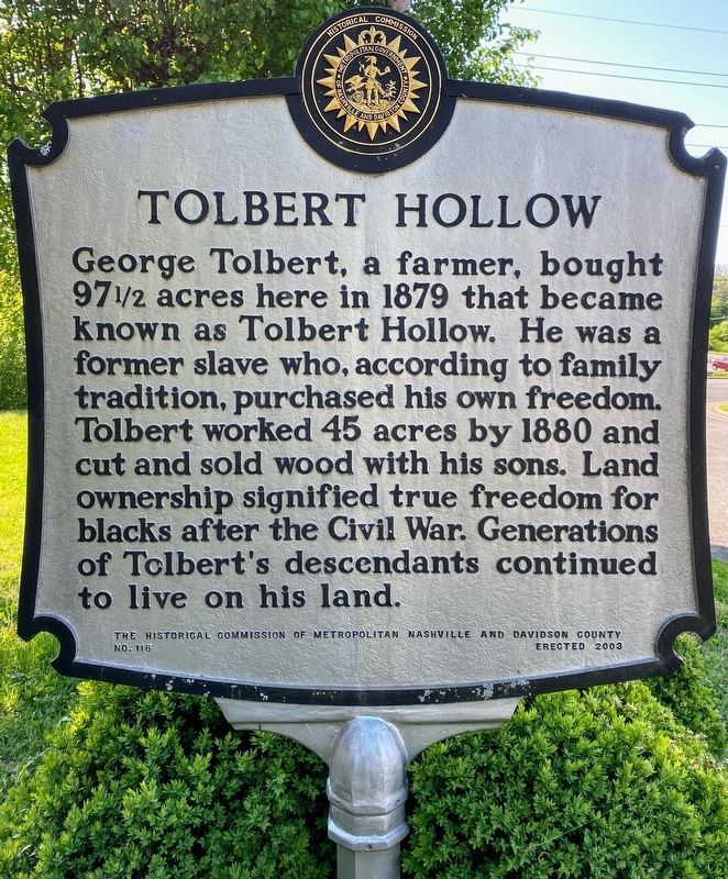 Tolbert Hollow Marker. Click for full size. Tolbert Hollow Marker image. Click for full size.
