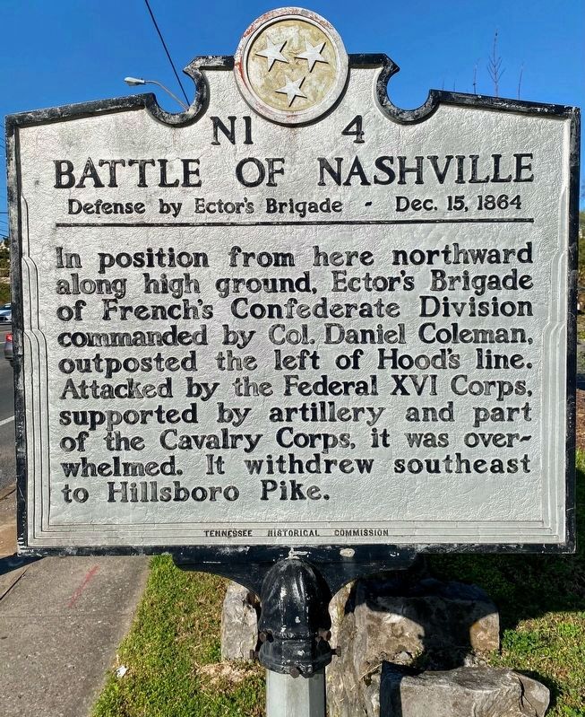 Battle of Nashville Marker. Click for full size. Battle of Nashville Marker image. Click for full size.