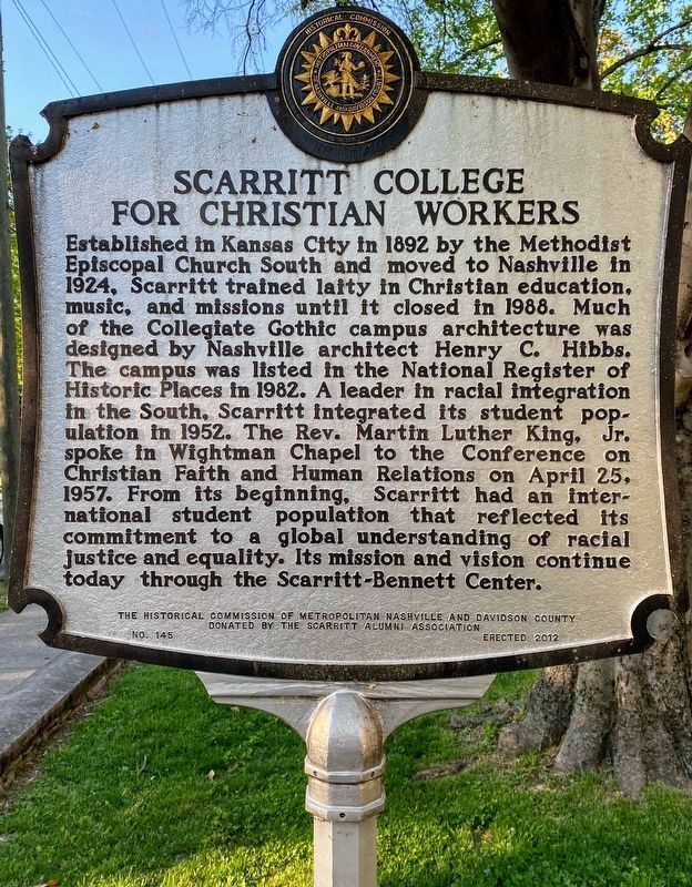 Scarritt College for Christian Workers Marker image. Click for full size.