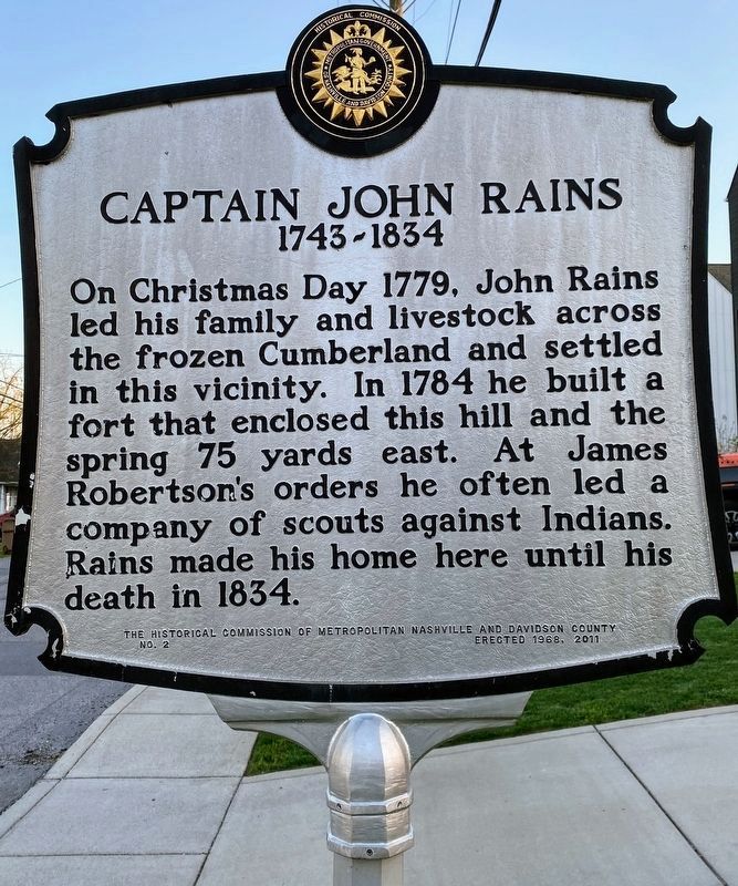 Captain John Rains Marker image. Click for full size.