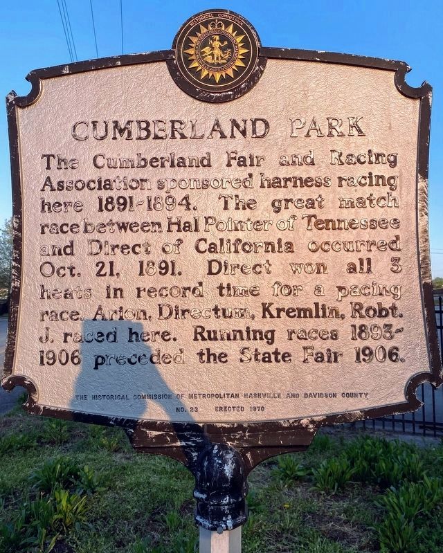 Cumberland Park Marker. Click for full size. Cumberland Park Marker image. Click for full size.