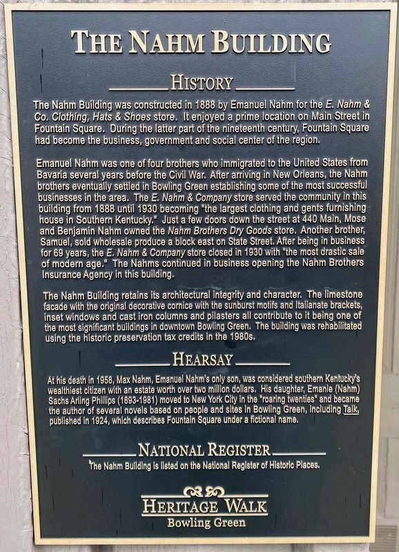 The Nahm Building Marker image. Click for full size.