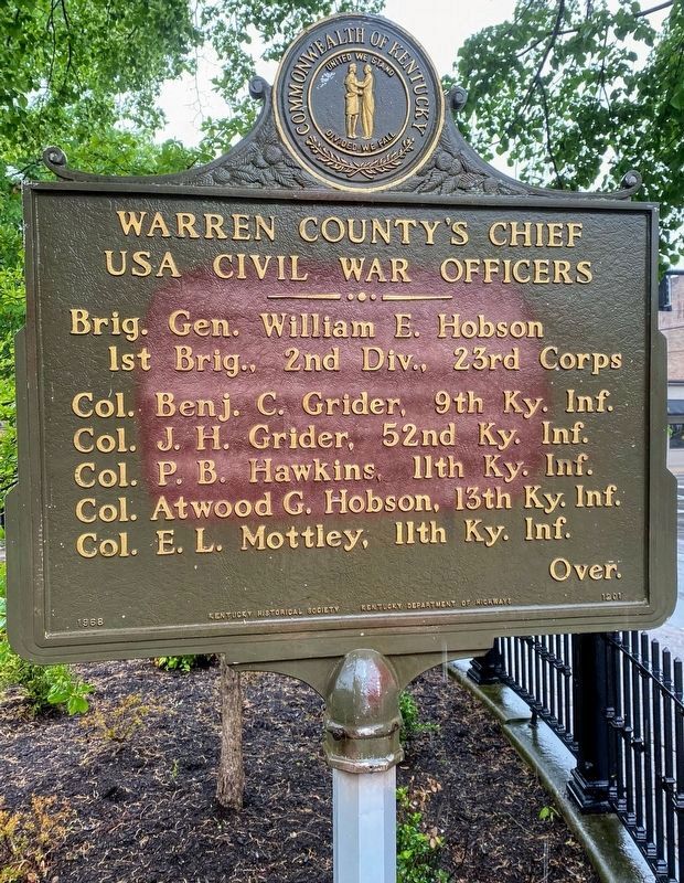 Warren County's Chief USA Civil War Officers / Warren County's Awards Marker image. Click for full size.
