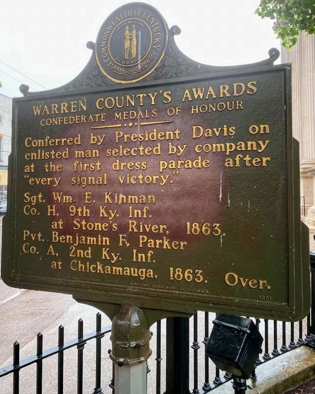 Warren County's Chief USA Civil War Officers / Warren County's Awards Marker image. Click for full size.